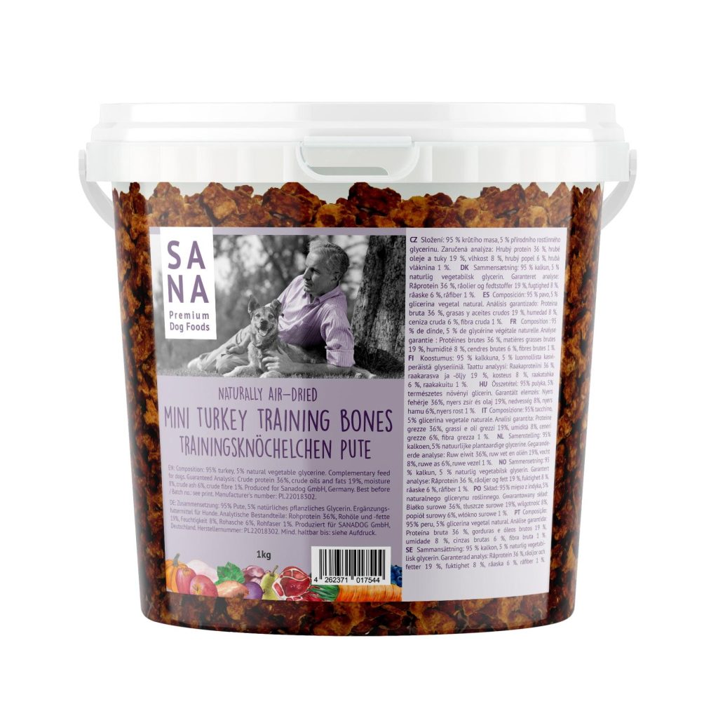 Trainingsknöchelchen Pute (1kg-Eimer)