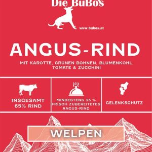 Angus-Rind mit Karotte, grünen Bohnen, Blumenkohl, Tomate & Zucchini - kleine Hunderassen